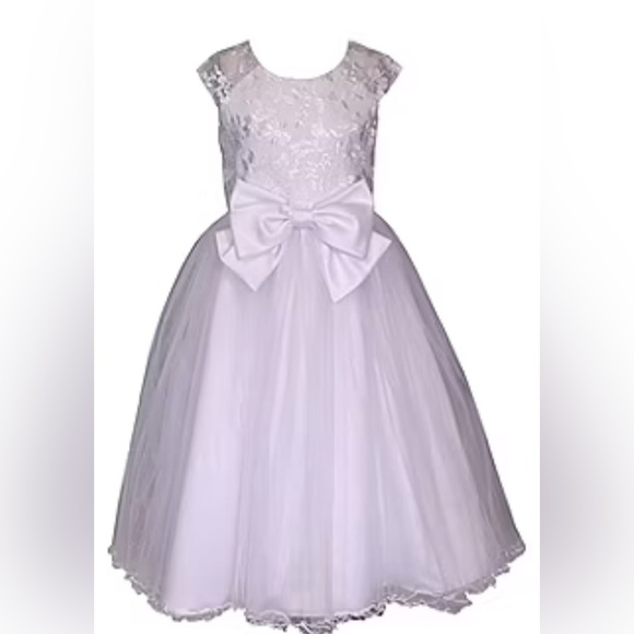 NEW| Bonnie JeanCommunion Short Sleeve Cap Sleeve Flower Girl Fit + Flar… - Picture 1 of 4